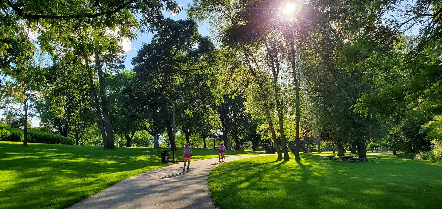 Runners in Maurie Jacobs Park