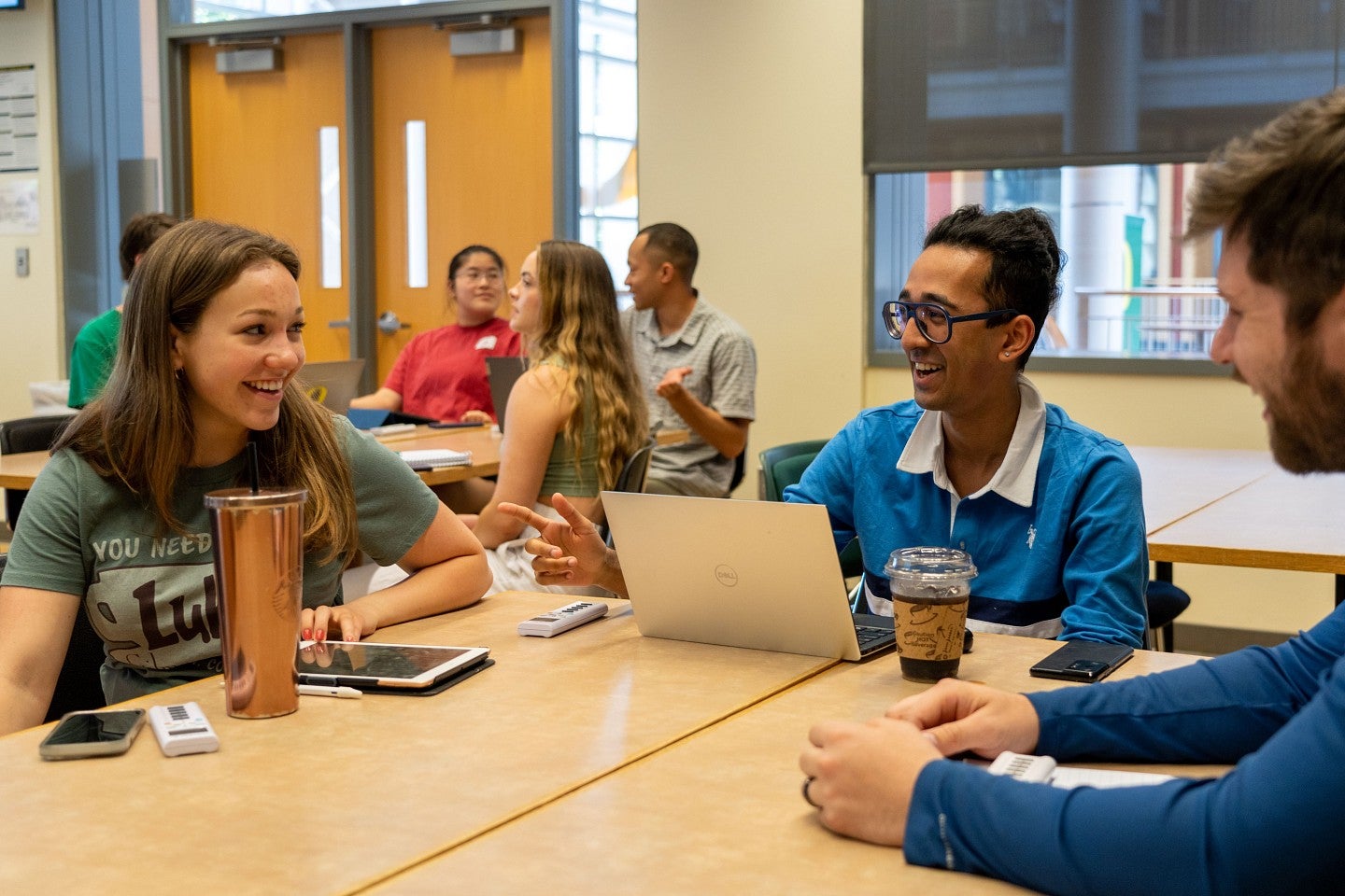 Students having a classroom discussion