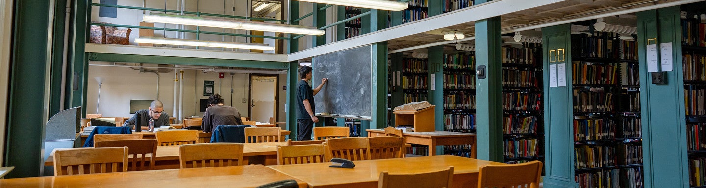 people studying in the library