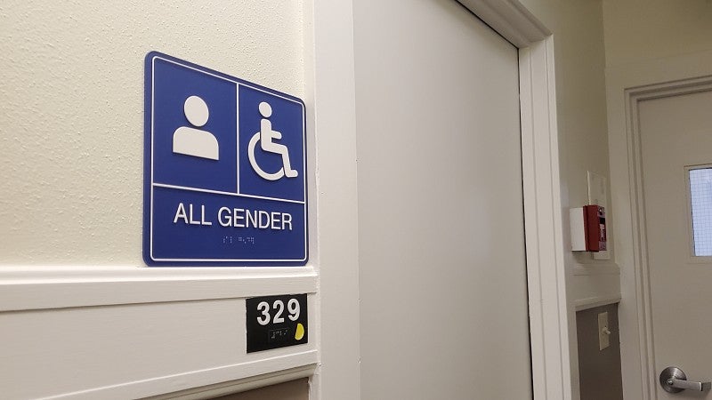 Sign of an all-gender restroom