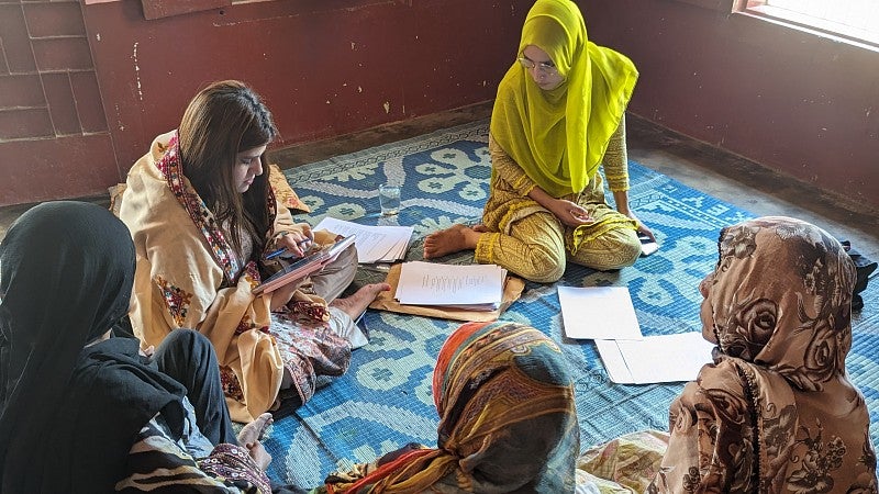 Faria Shaikh has a conversation with women in Pakistan.