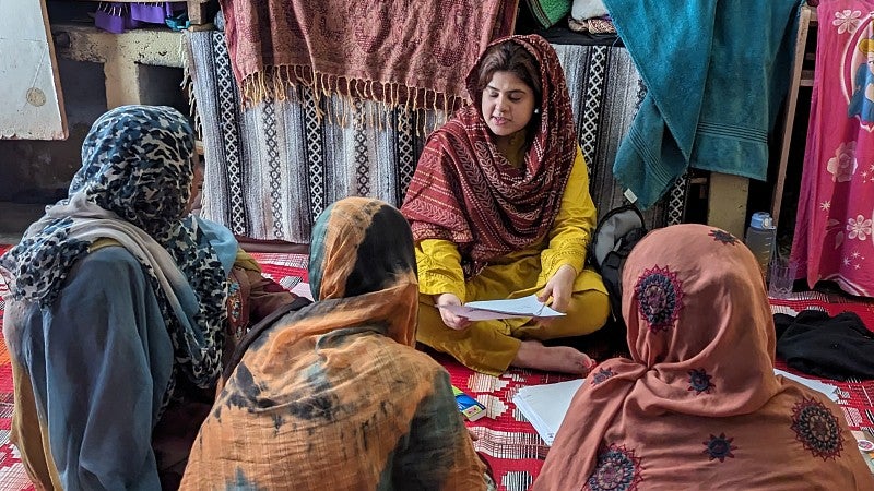 Faria Shaikh has a conversation with women in Pakistan.