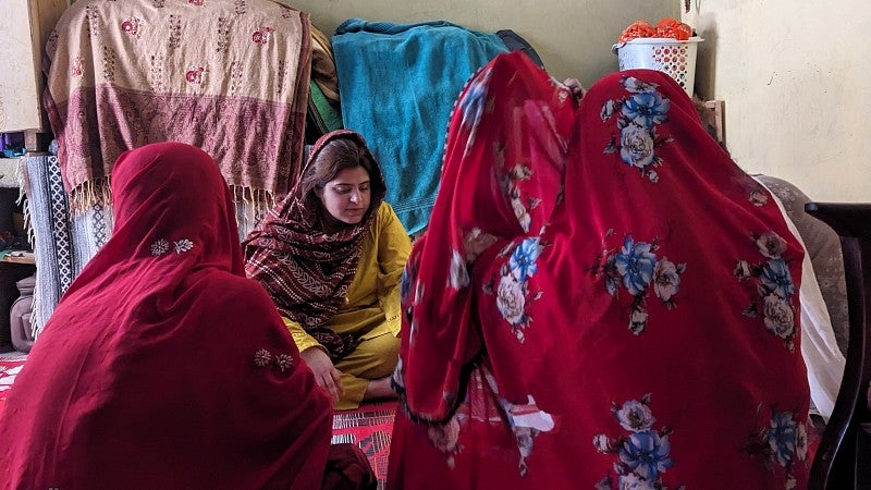 Faria Shaikh has a conversation with women in Pakistan.