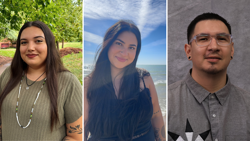 Headshots of three future steward recipients 2025-26