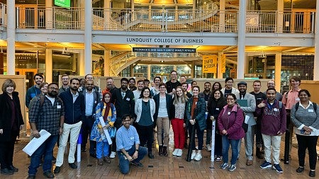 Large group of Oregon postdocs at the 2024 Oregon Postdoc Symposium.