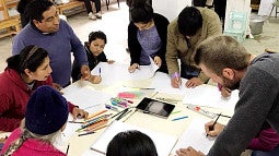 A group of community members codesign a water filtration system with UO grad student Adam DeHeer.