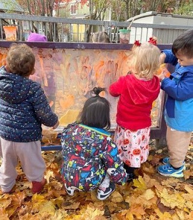 Children at the Coop family center