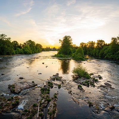 River at sunset